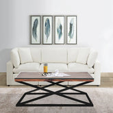 Noir Railway Sleeper Wood Coffee Table - Pendle Village Furniture